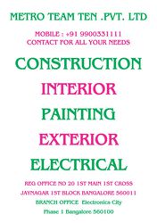 For duplex triplex construction and designing in Bangalore